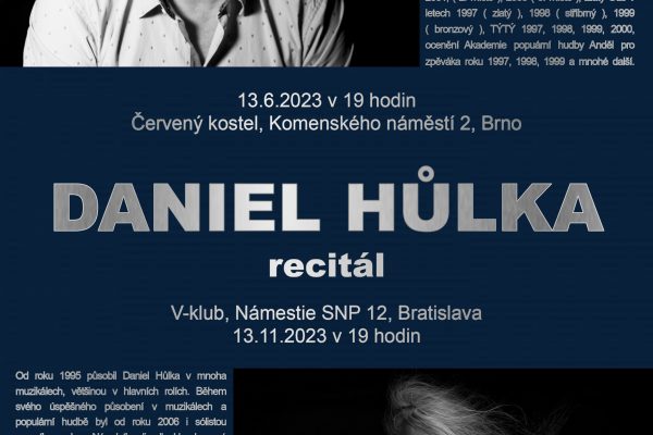 V-klub: Daniel Hůlka, recitál, 13. 11. 2023
