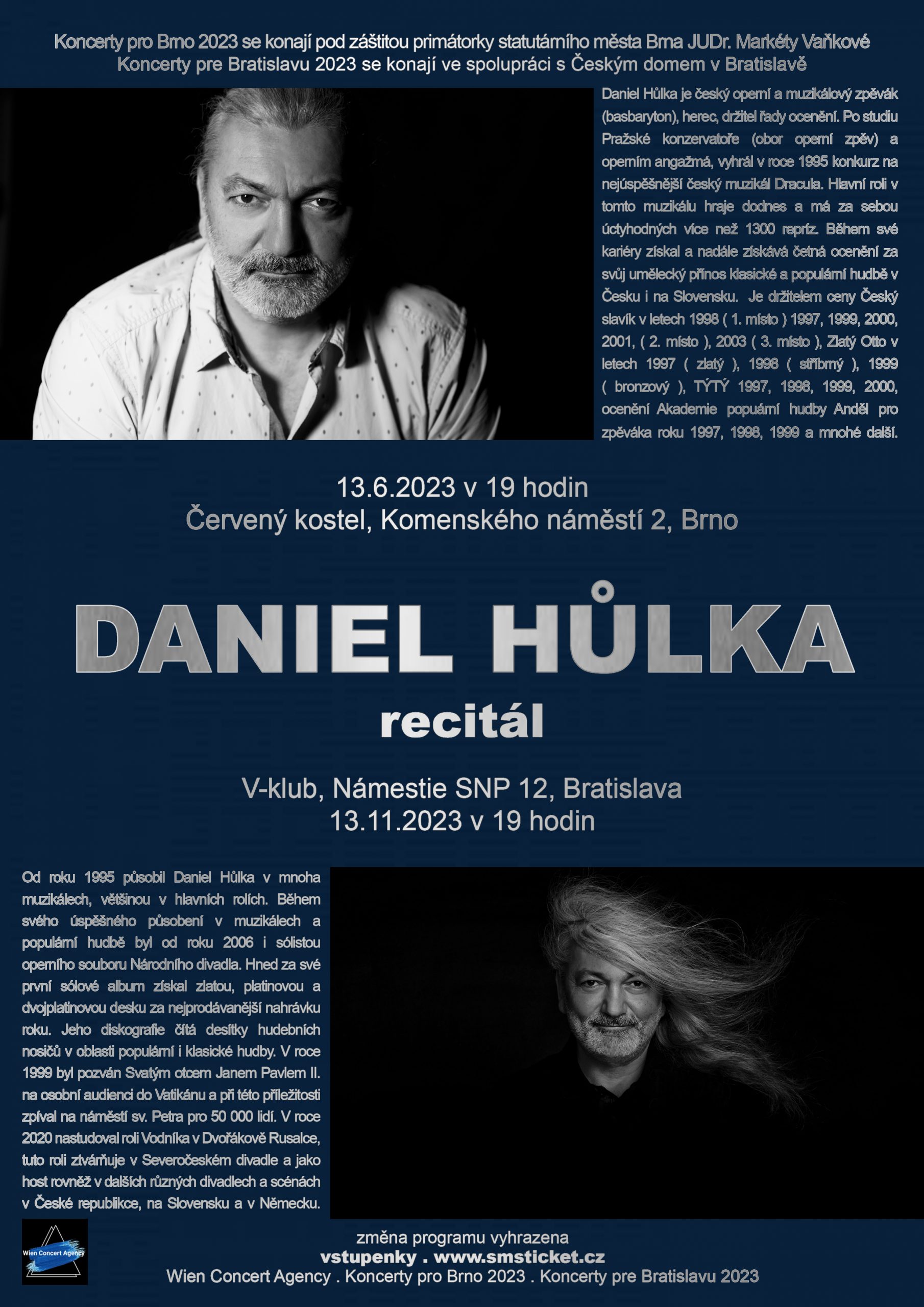 V-klub: Daniel Hůlka, recitál, 13. 11. 2023