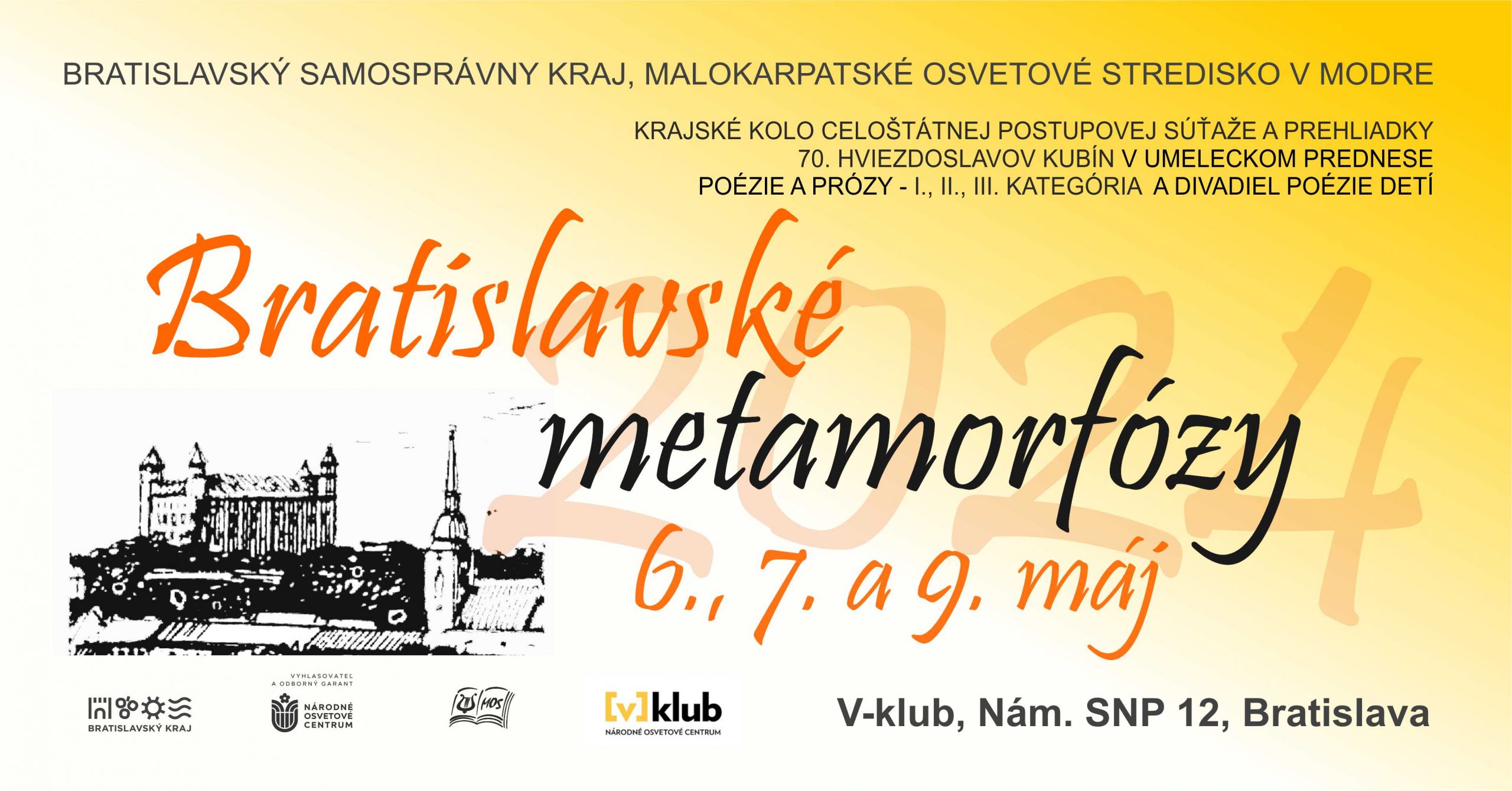 V-klub: Bratislavské metamorfózy, máj 2024
