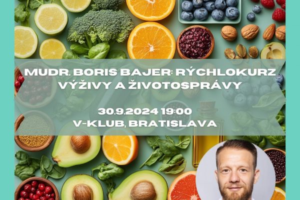 V-klub: Rýchlokurz výživy a životosprávy, 30.9.2024