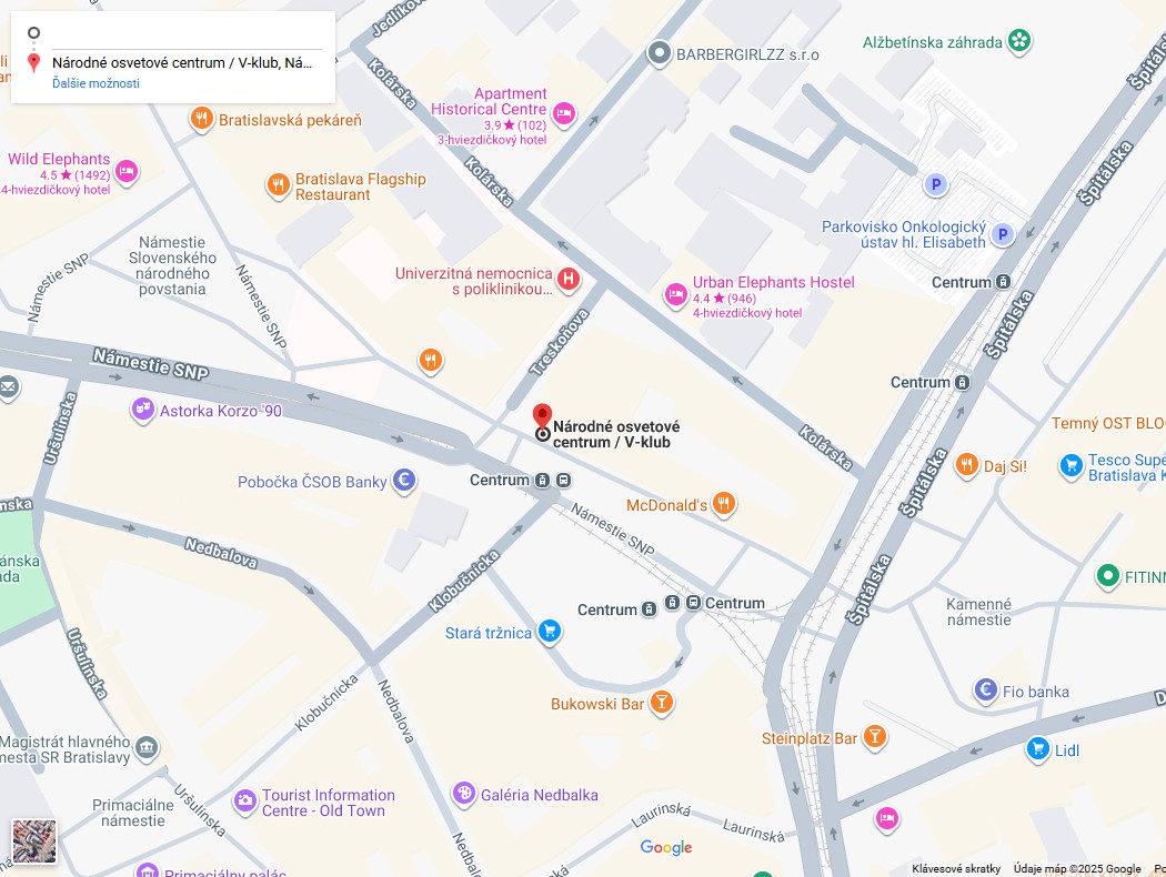 V-klub mapa