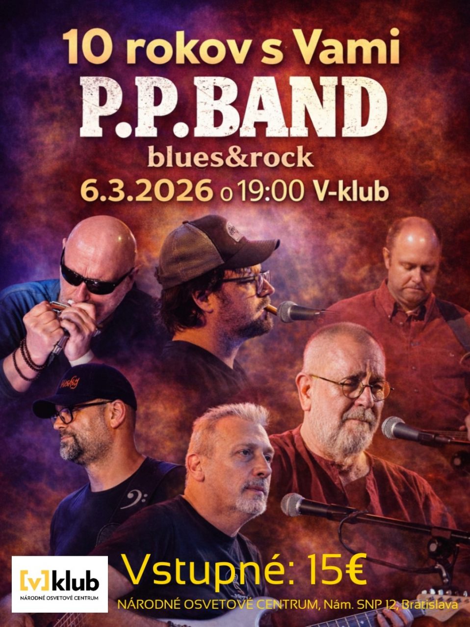 V-klub: Koncert P. P. Band, 6. 3. 2026