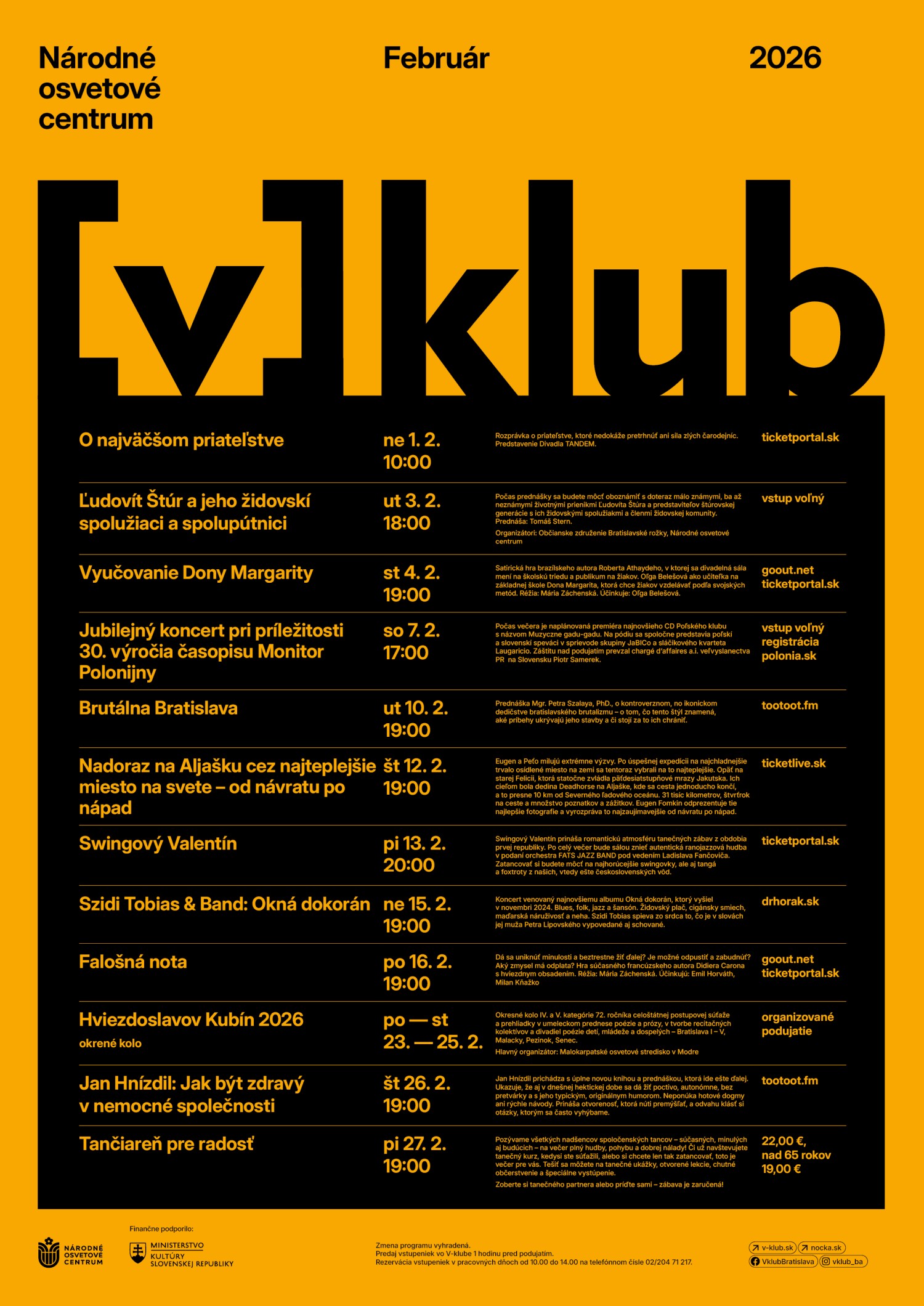 program: február 2026