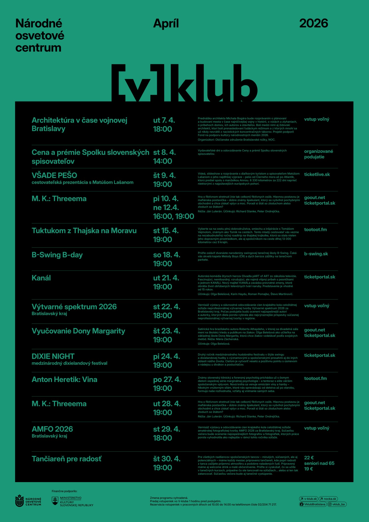 program: apríl 2026